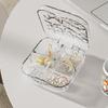 Grid Storage Box Sealed Mini Packaging Box Transparent Organizer Dustproof Bow Jewelry Box For Dresser Travel Jewelry Display