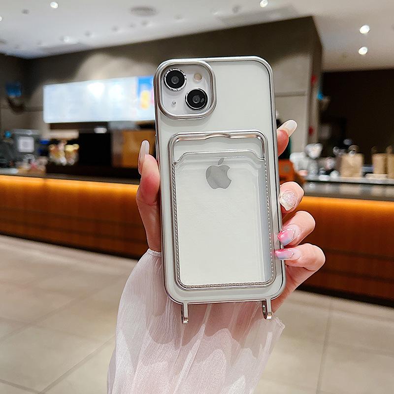 Apple 15Promax, Huawei Pura70, 8 Anti-fall, 14 Soft, 13 Simple Electroplating Card Holder, Tide Phone Case.