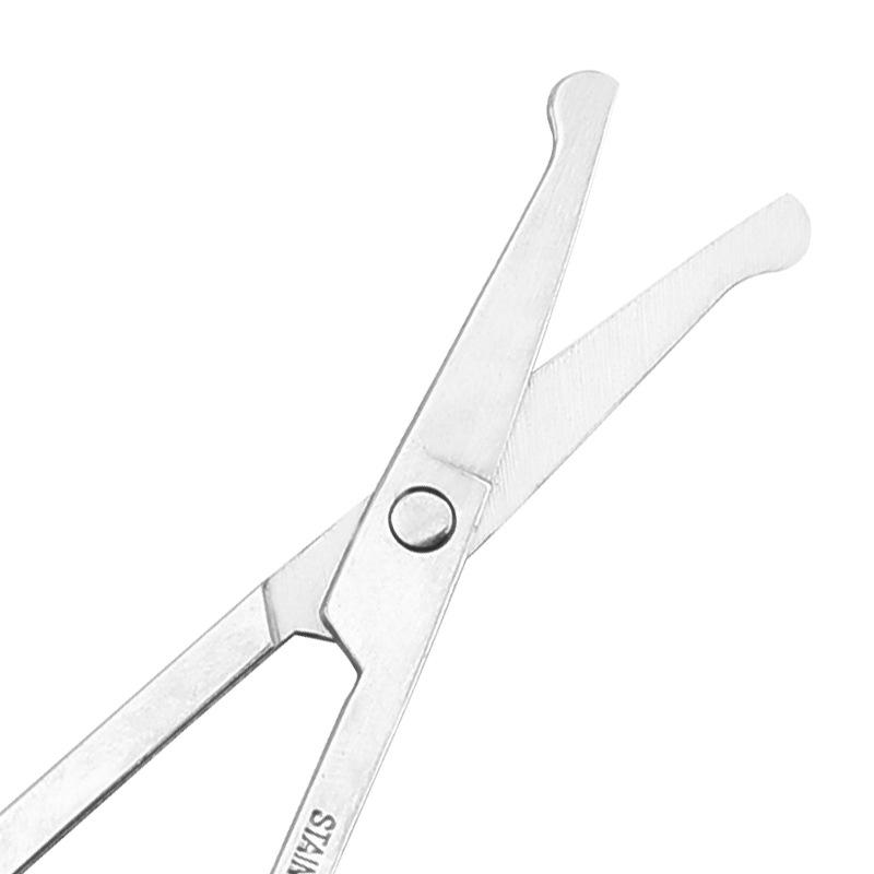 Stainless Steel Eyebrow and Nose Hair Scissors - Round & Pointed Tips, Mirror Polished.