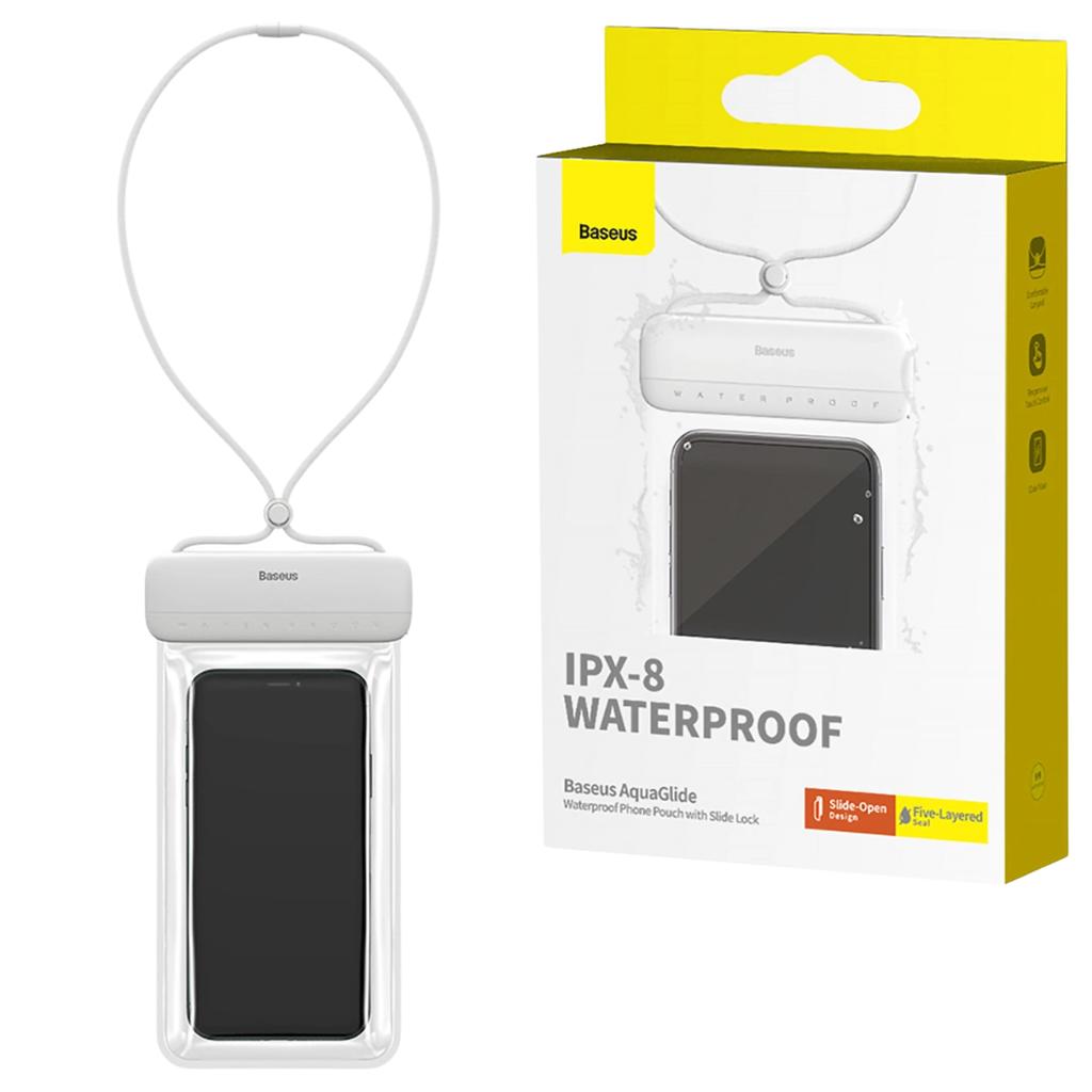 Wodoodporne Etui Baseus Aquaglide (Białe)