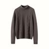 Five-Needle Three-Strand Cashmere Sweater: Autumn/Winter 2026 Thickened Turtleneck Women's Versatile Cable Knit Base Layer Sweater.