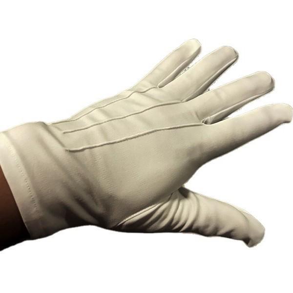 White Unisex Nylon Parade Gloves: Wear-Resistant Formal Work Protection