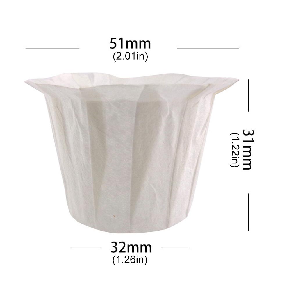 100Pcs K-Cup Pods Spare White Coffee Paper Pod Disposable K Cup Filters Coffee Paper Pods For Keurig 1.0 2.0 Premium