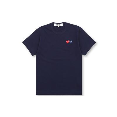 COMME Des GARCONS PLAY Basic T-Shirt Two Emblems 'Navy' Men's AZ-T226-051-2