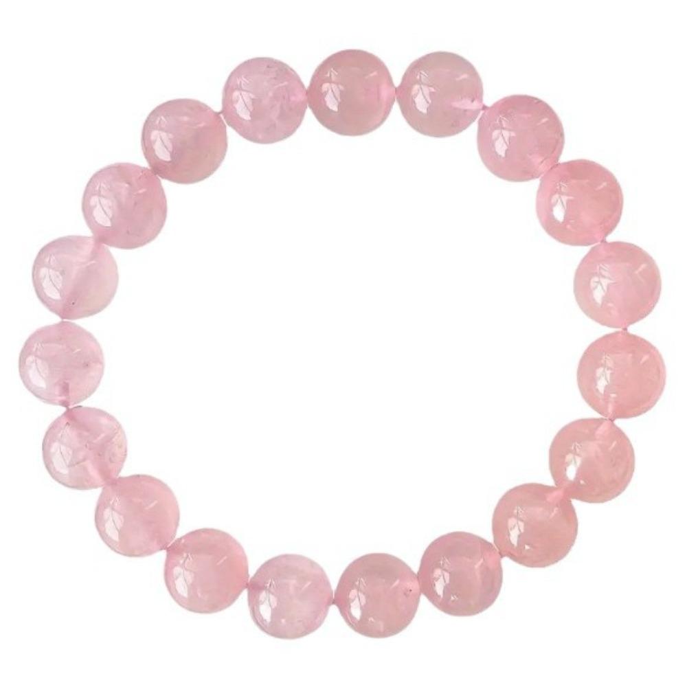 Temperament Romance Natural Rose Quartz Beading Bracelet for Women Friends Good Lucky Energy Bracelet Jewelry Accessories Gifts
