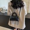 New bags 25 fashionable textured women's bags trendy shoulder bags simple casual oblique span bags