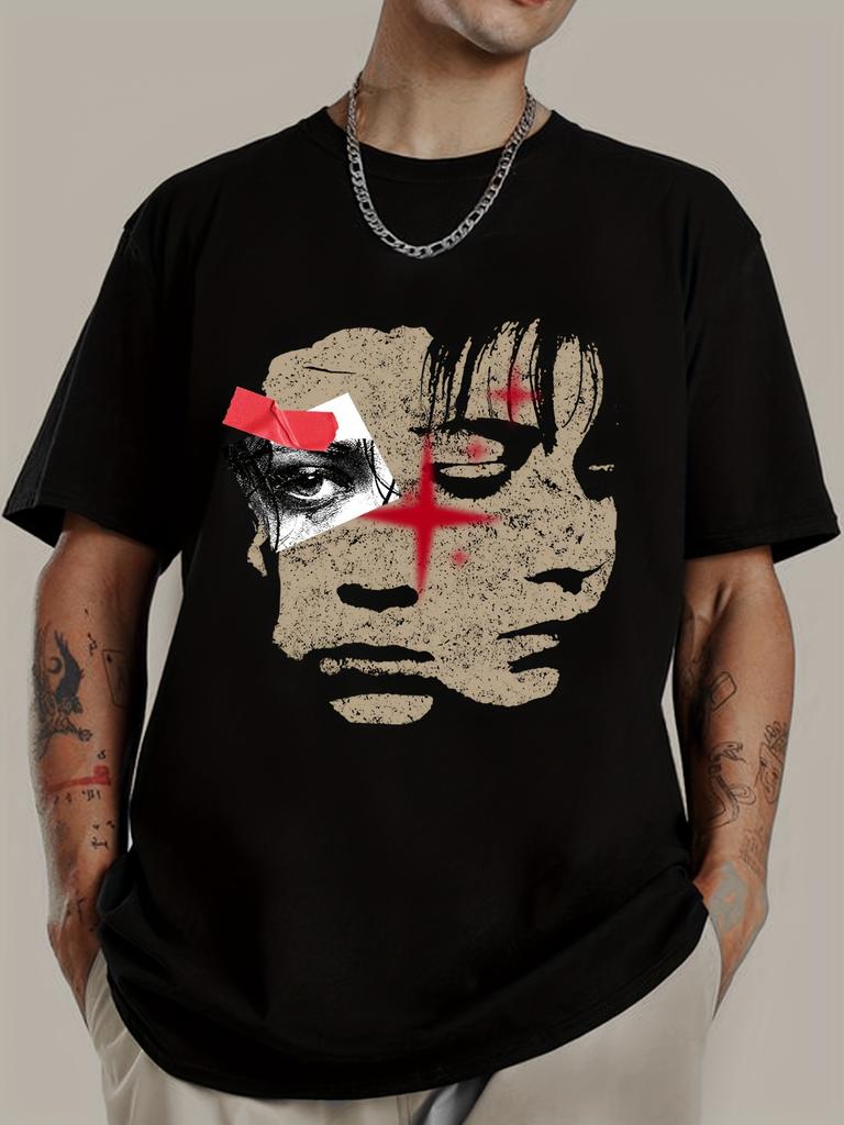 Harajuku T-shirt Casual O-Neck Streetwear Hip Hop Vintage Short Sleeve Stylish 100% Cotton Daily Fashion Graphic Tops