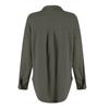 Women's Pocket Blouse Solid Color Casual Loose Long Sleeve Top