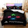 Conjunto de cama 3D Print Play Station Aoxo para meninos e meninas Twin Queen King Size Capa de edredom Fronha Cama para meninos Adultos Têxteis para casa