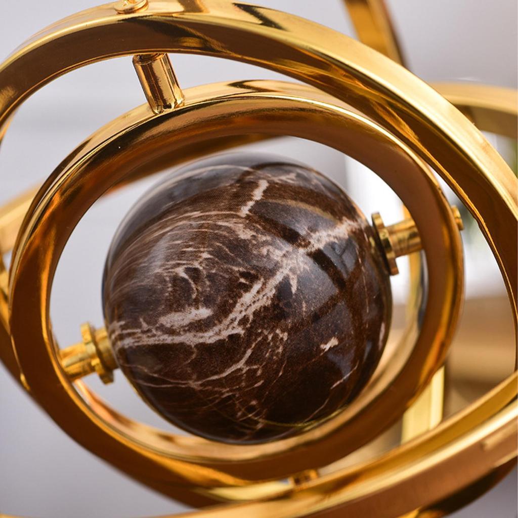 Rotating Globe for Desk Home Accent Modern Abstract Art Decor Rotating Tabletop Abstraction Globe for Living Room Bedroom Study