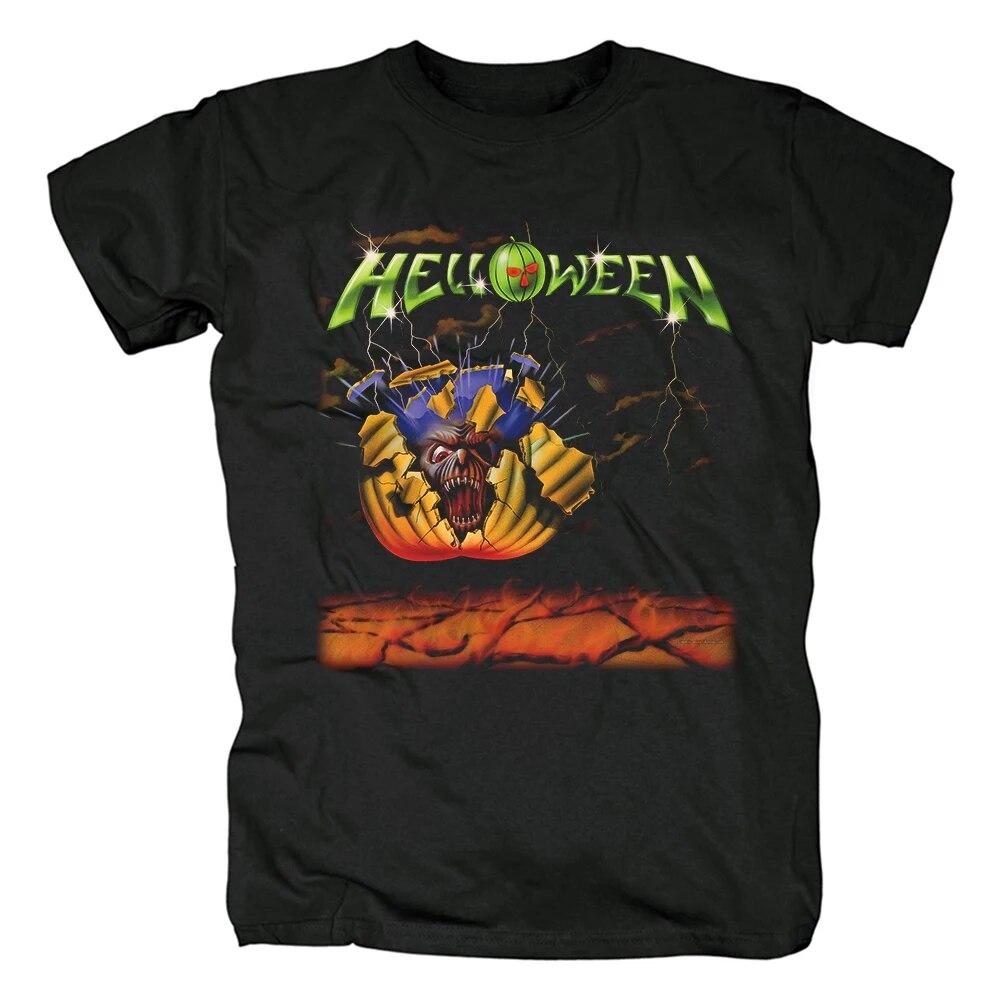 

Новая футболка Heavy Metal Power Metal Helloween Band, винтажная футболка унисекс, модные летние футболки, повседневная уличная одежда в стиле Харадзюку, хлопковая футболка L