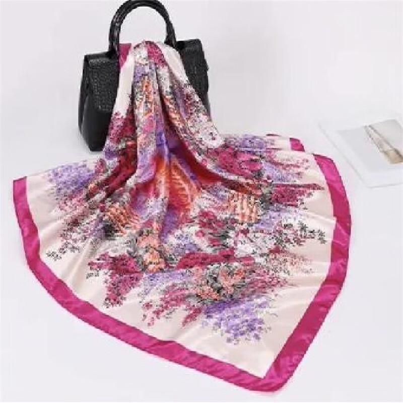 

Yilian New Silk Satin Square Scarf