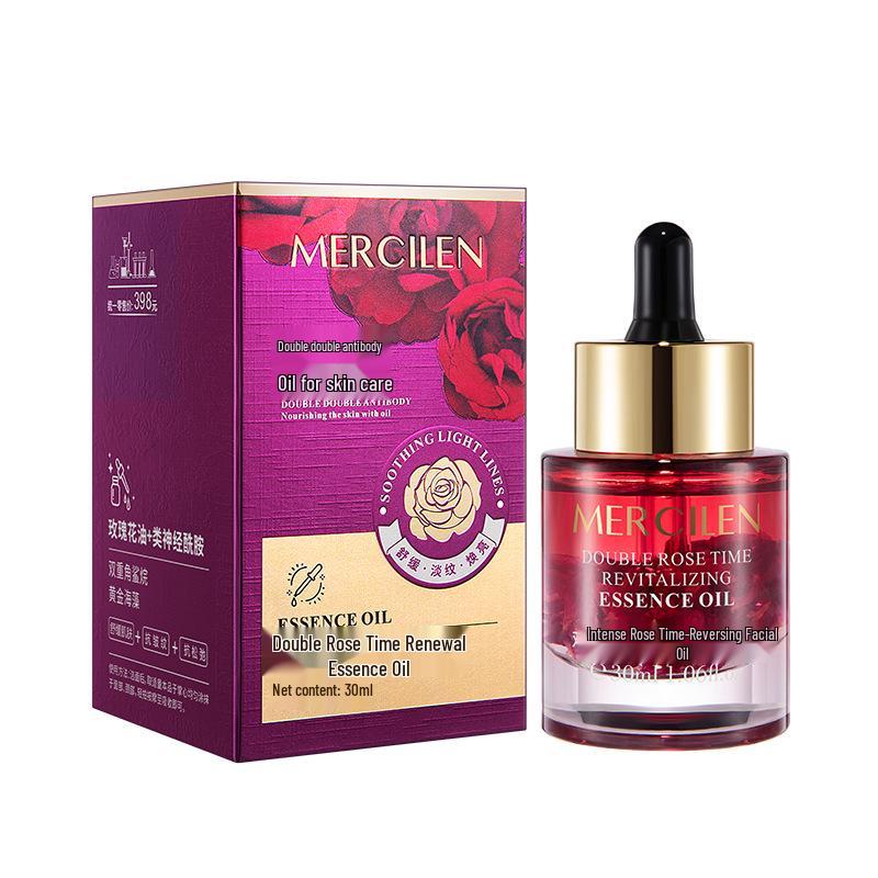 Mengxi Lan Double Rose Rejuvenating Serum: Hydrating, Moisturizing, Anti-Wrinkle, Firming, and Fine Line Fading with Squalane.