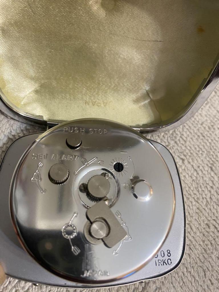 [USED] SEIKO Alarm Clock Brown/Silver