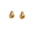 European-American Style Gold Geometric Twisted Hoop Earrings | Niche Design, Fashionable Multi-Layer Accessory