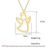 Kinitial Fashion Angel Wings Necklaces for Women Girl Guardian Angel Pendant Statement Choker Necklace White Angel Gift Jewelry