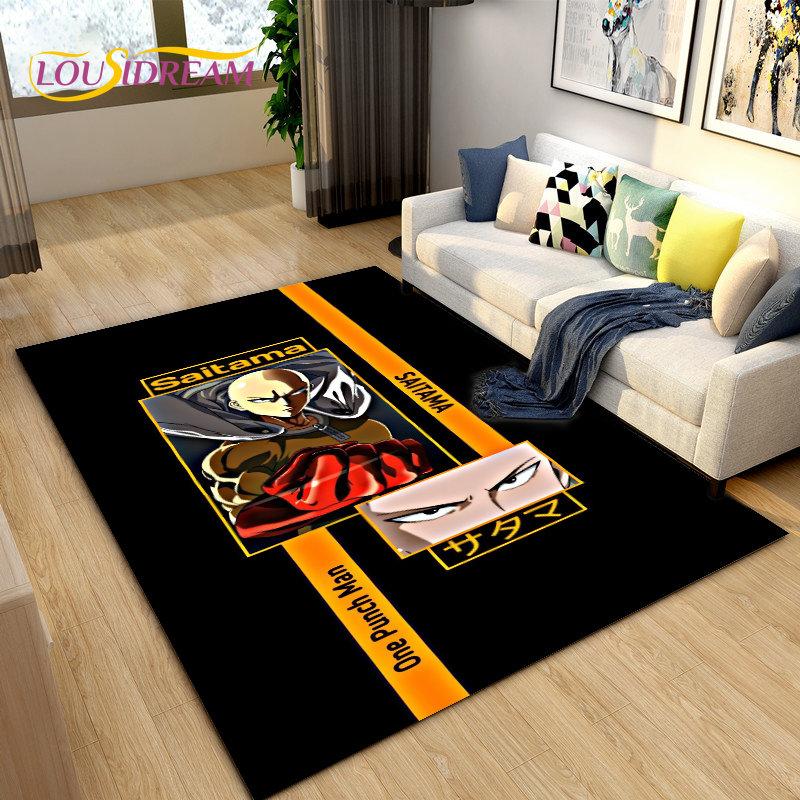 ONE PUNCH MAN, Anime Cartoon Area Rug,Carpets Rug for Living Room Bedroom Sofa Doormat Decoration,Kids Play Non-slip Floor Mat