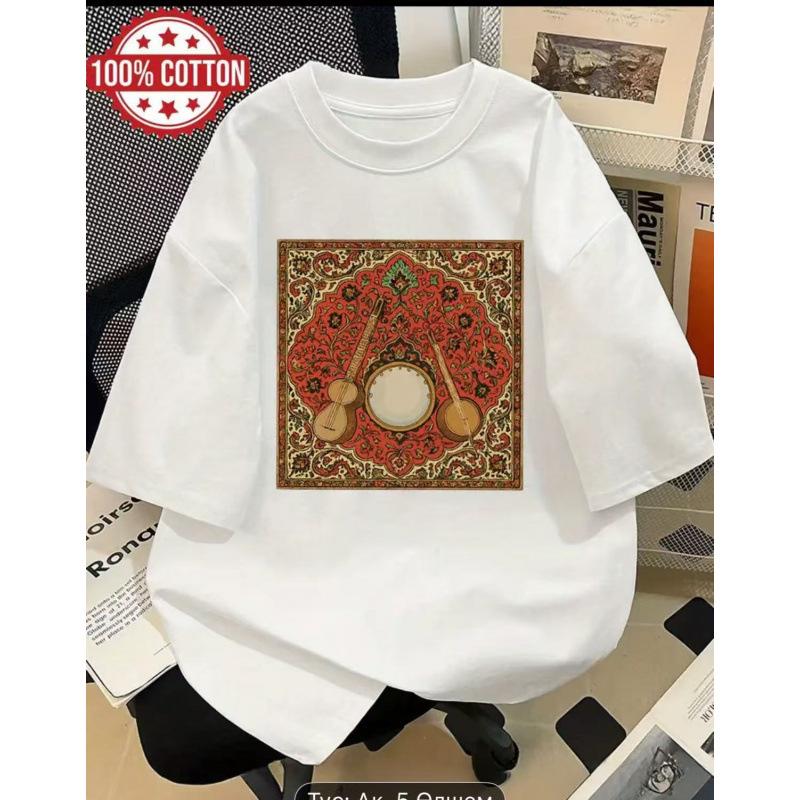 Women s Chic Loose-Fit Short-Sleeve T-Shirt, Summer 2025 Edition Large