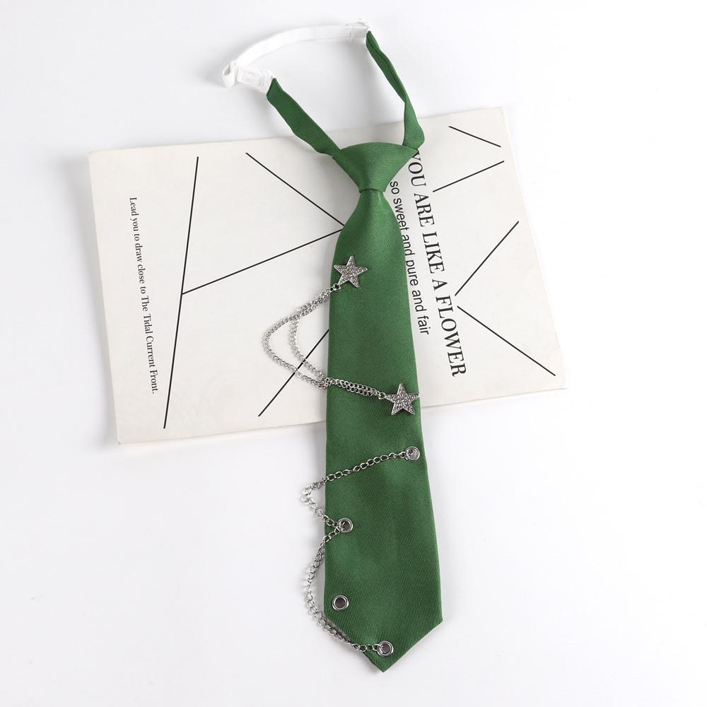 Jk Uniform Necktie With Star Chain Decoration For College Students Gift For Teens