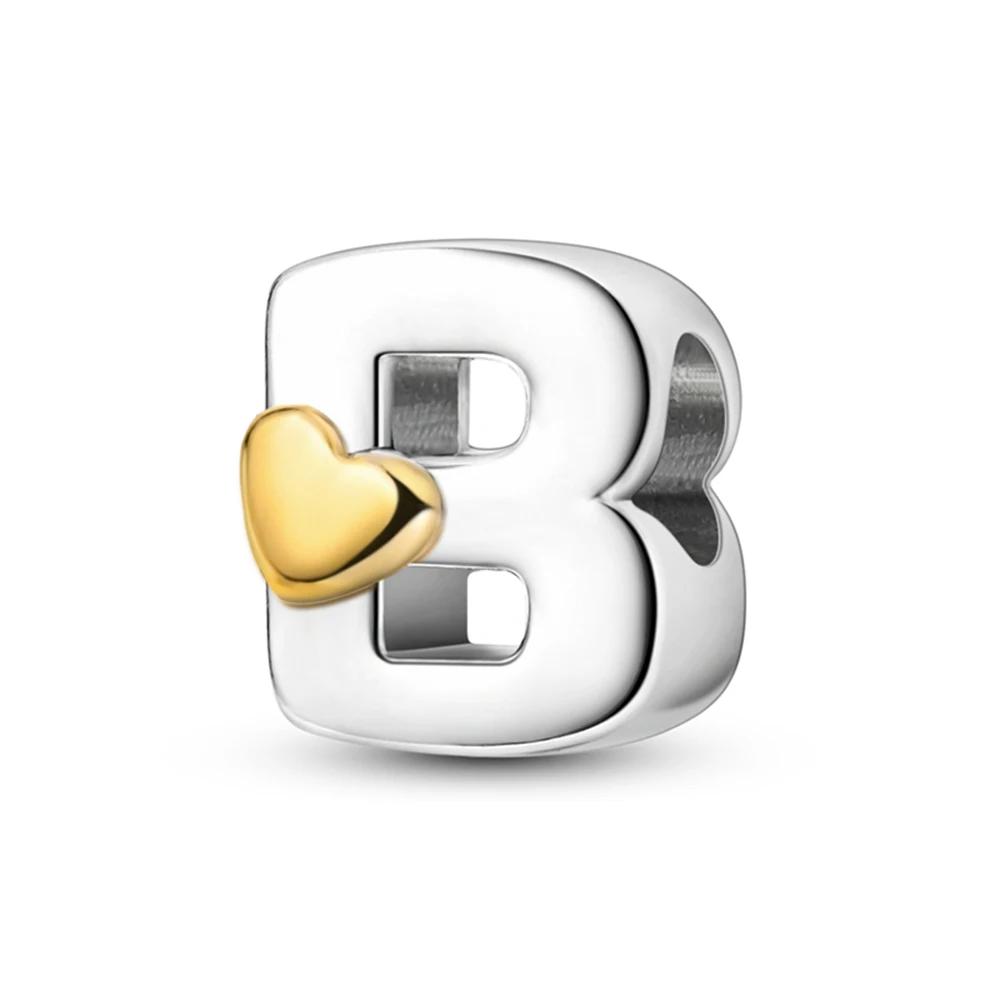 Copper Colour Letter Charm Fit Bracelet Copper Colour Original 26 Alphabet Beads Diy Charms For Jewelry Making