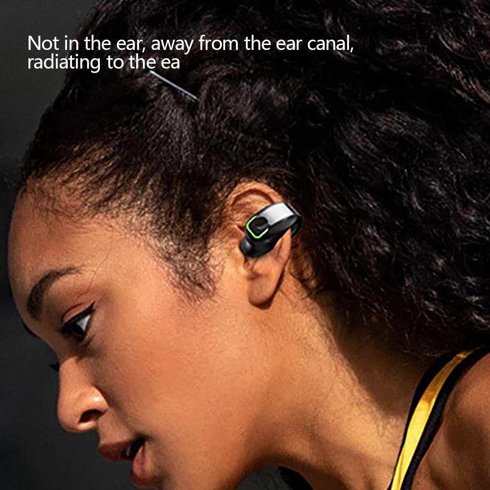 Kabelloses Bluetooth V5.3 Headset Sprechen Clip-on Ohrhörer Lange Tragezeit ohne Schmerzen Ultra lange Akkulaufzeit