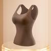 Thermal Tank Top for Women Fleece Lined Sleeveless Underwear Top with Built in Bra High Stretch Camisole Undershirt Soft Warm Base Layer
