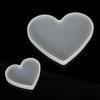 2pcs/set Heart Coaster Tray Silicone Mold Love Shape Dish Resin Plate Craft DIY