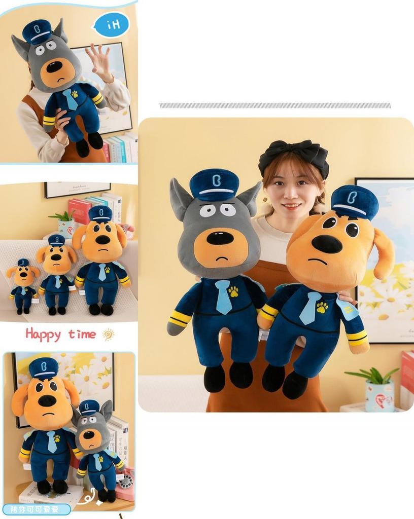 Sheriff Labrador Plush Toy Soft And Cuddly Stuffed Animal Yellow/grey 30cm 45cm 60cm