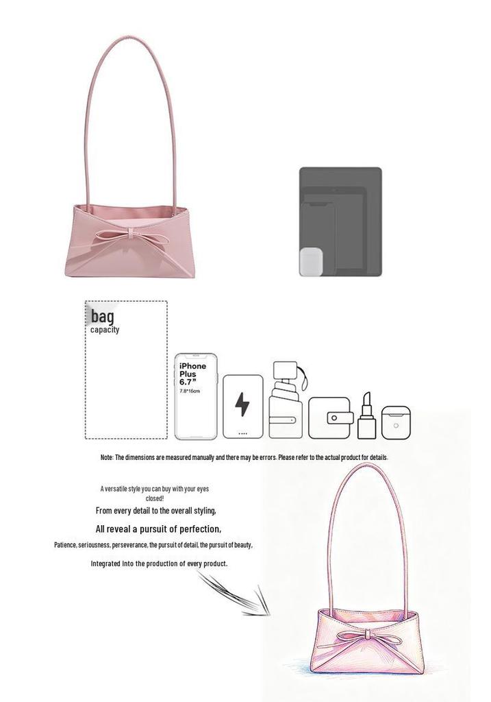 Korean Chic Summer 2026 Bow Single Shoulder Bag