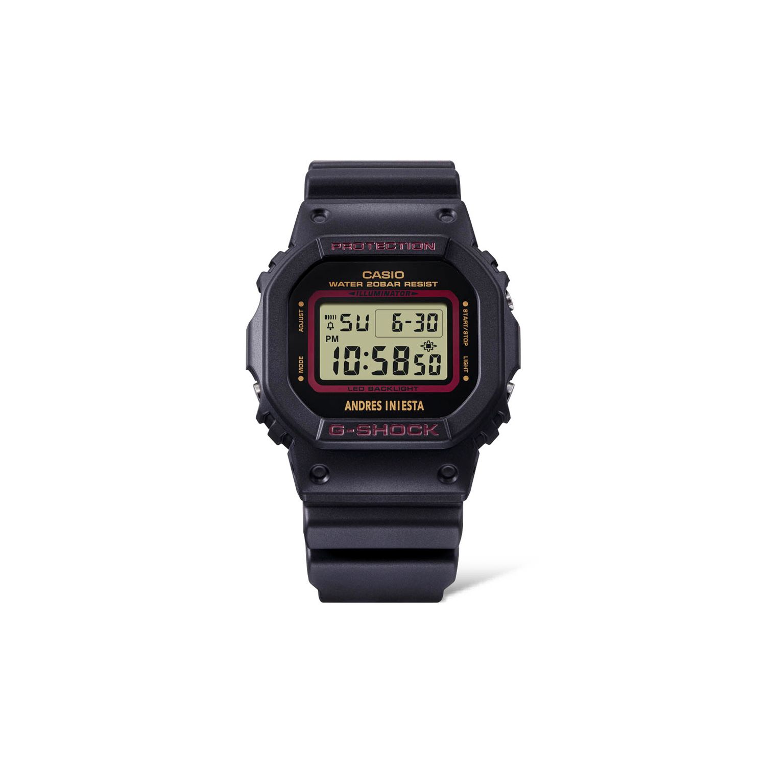 

Casio X Iniesta Collaboration Quartz Movement Watch Men Watches Black DW-5600AI-1 Regular Watch Box,DW-5600AI-1PR Black