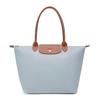 Le Pliage Zipper Closure Recycled Canvas Tote Bag Women Tote Gray Blue 1899089P80