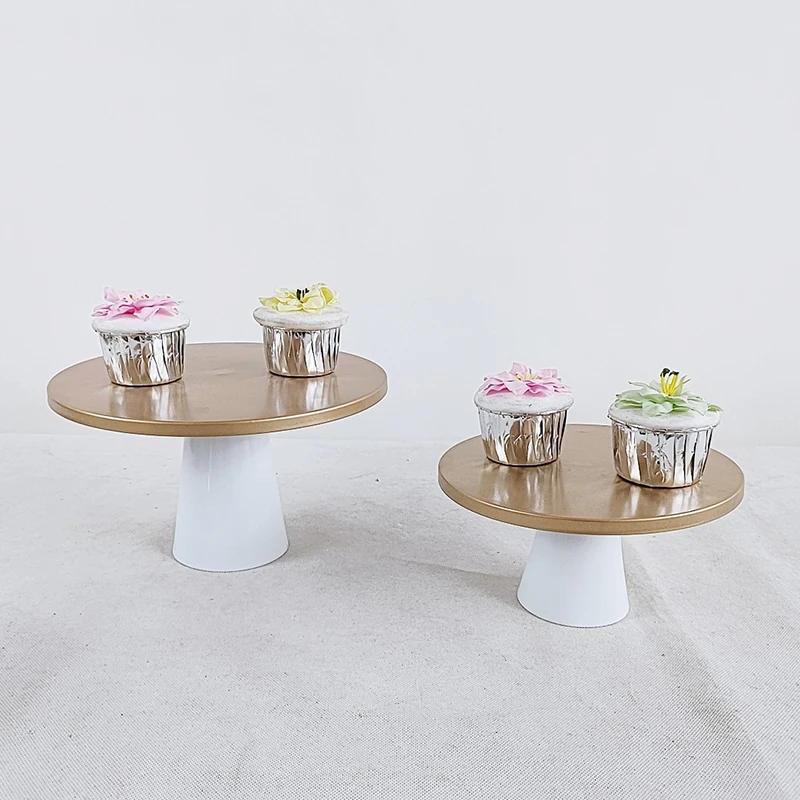 Elegant Round Pedestal Dessert Table Cake Stand Holder Cupcake High Tray Display Rack Bakeware Wedding Birthday Party Decoration