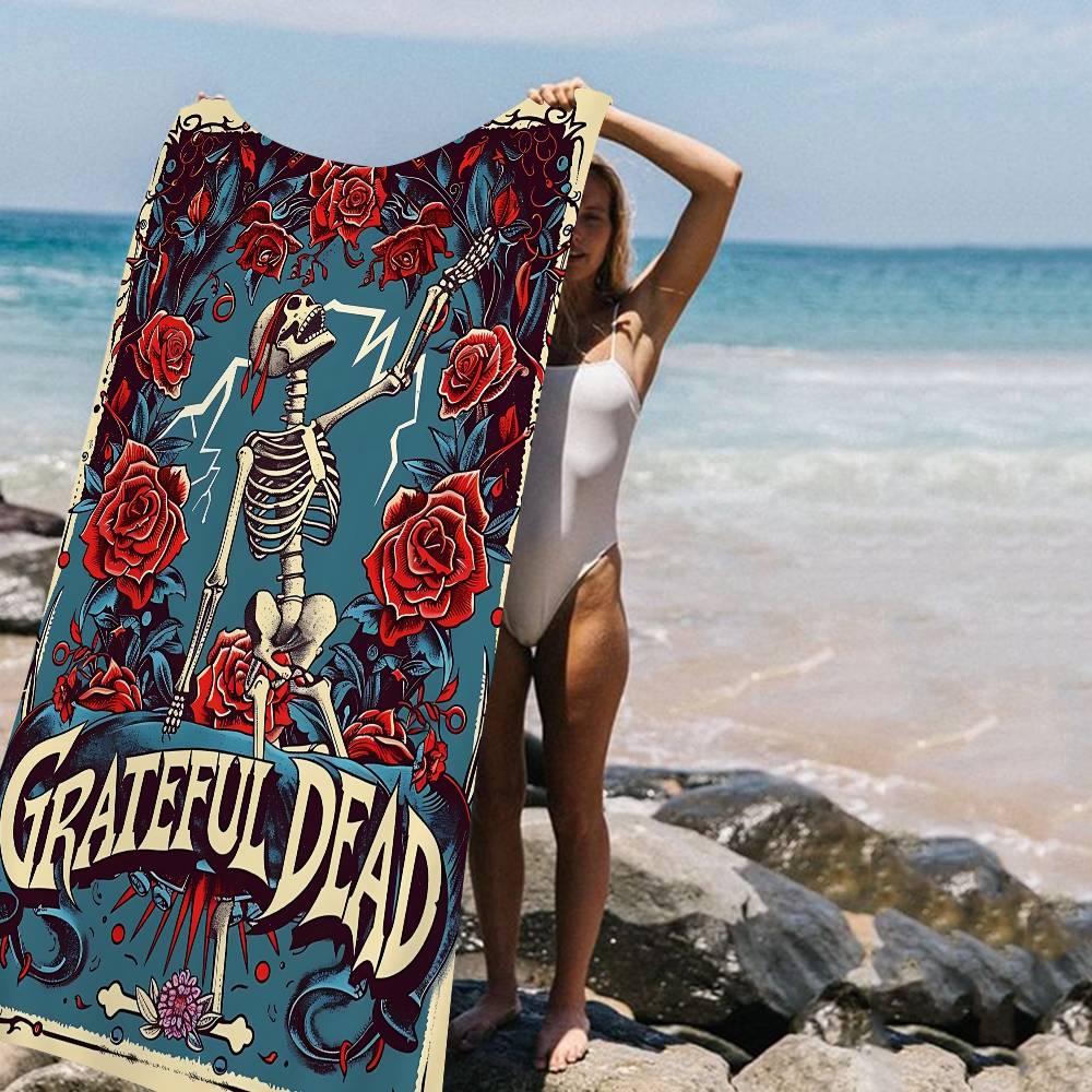 G-Grateful D-Dead Band Große Mikrofaser Strandtücher Schnelltrocknendes Handtuch Sand Strandtücher Poolhandtuch Für Reisen Schwimmbad Yoga