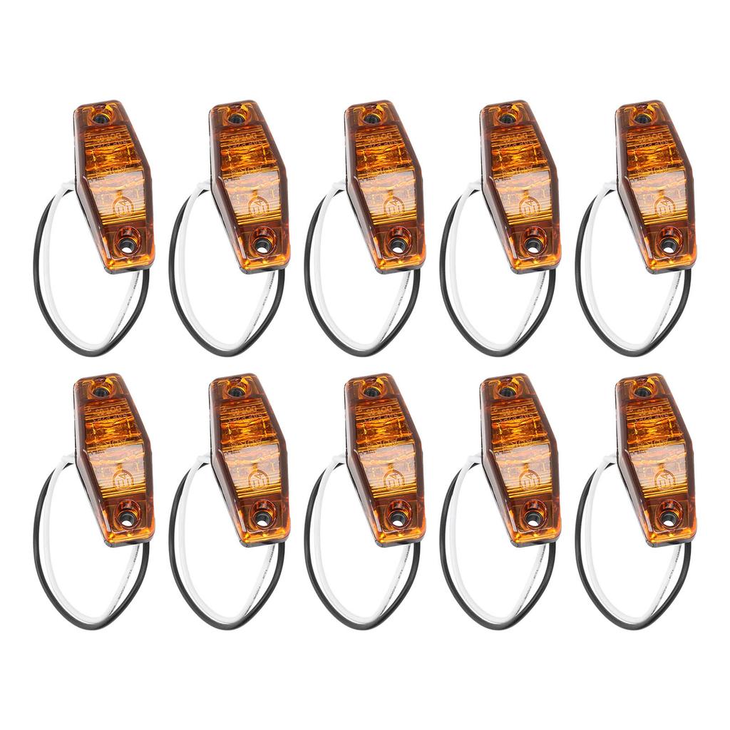 10 Pcs Clearance Side Marker Light Oval Marker Indicators Tail Lamp for Truck Trailer