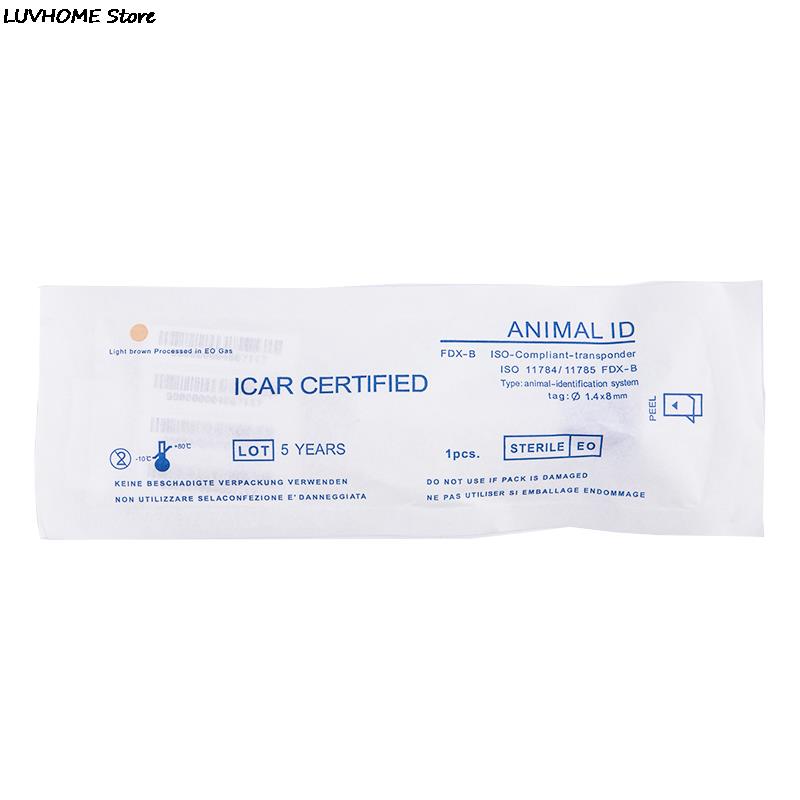 ISO FDX-B Katze Hund Mikrochip 1,48x8mm Tier Spritze ID Implant Haustier Chip