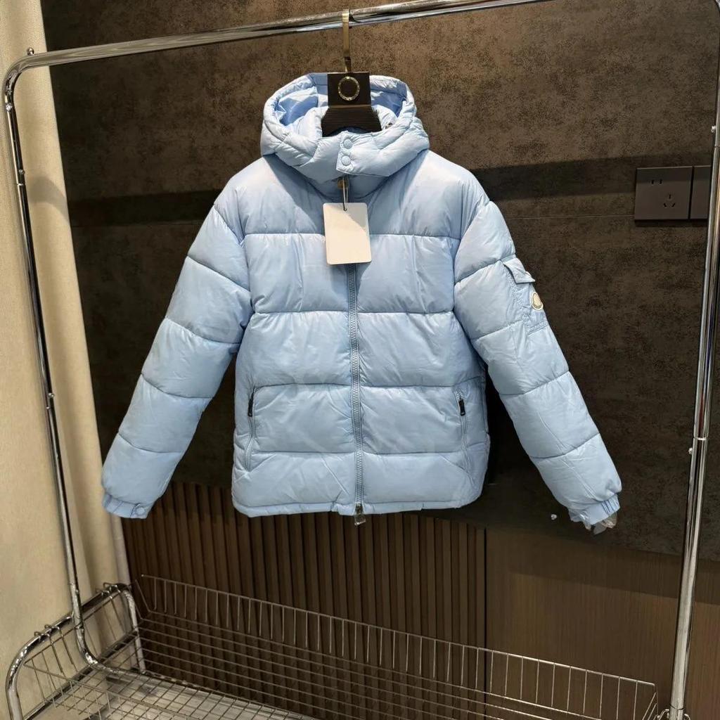 In-Stock Winter Unisex Bright Surface Thickened Warm Down Hooded Jacket