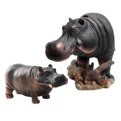 Resins Lovely Hippos Aquariums Ornaments Aquariums Ornaments Air Bubbler for Home and Office Tanks