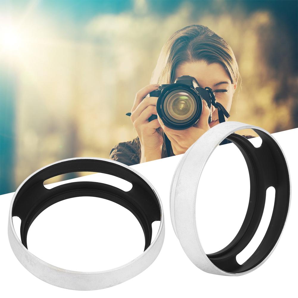2Pcs Aluminium Alloy Hollow Out Lens Hood 58 mm for Leica Camera Silver