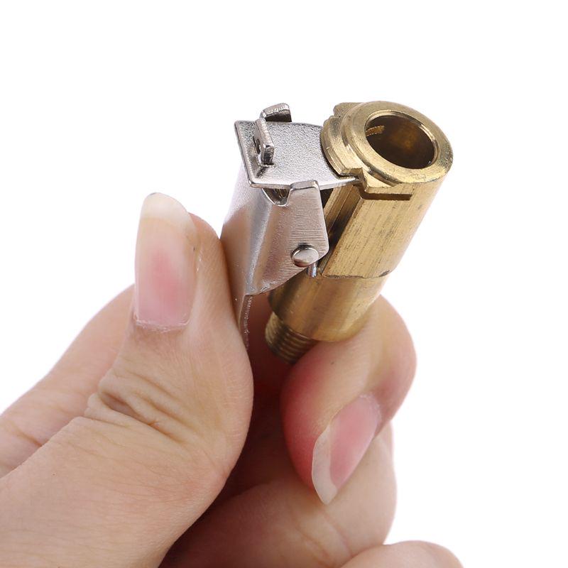 Tire Chuck with Clip Adapter Air Chuck Tire Inflator Compressor Pump- Connect Accessories for Vehicle Auto 34mm Length