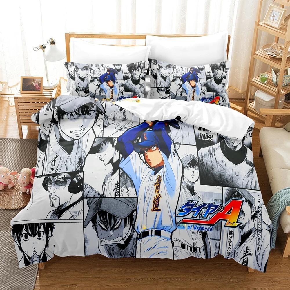 3d Print Anime Ace of Diamond 2_3pcs Bedding Set Boys Girls Twin Queen Size Duvet Cover Pillowcase Bed Kids Adult Home Textiles