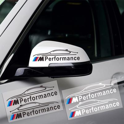 2Pcs Car Rearview Mirror Badge 3D Sticker &Decal Accessories For M E34 E36 E60 E90 E46 E39 E70 F10 F20 F30 X5 X6 X1 M3 M5 M6 E71 F01 F02 F87