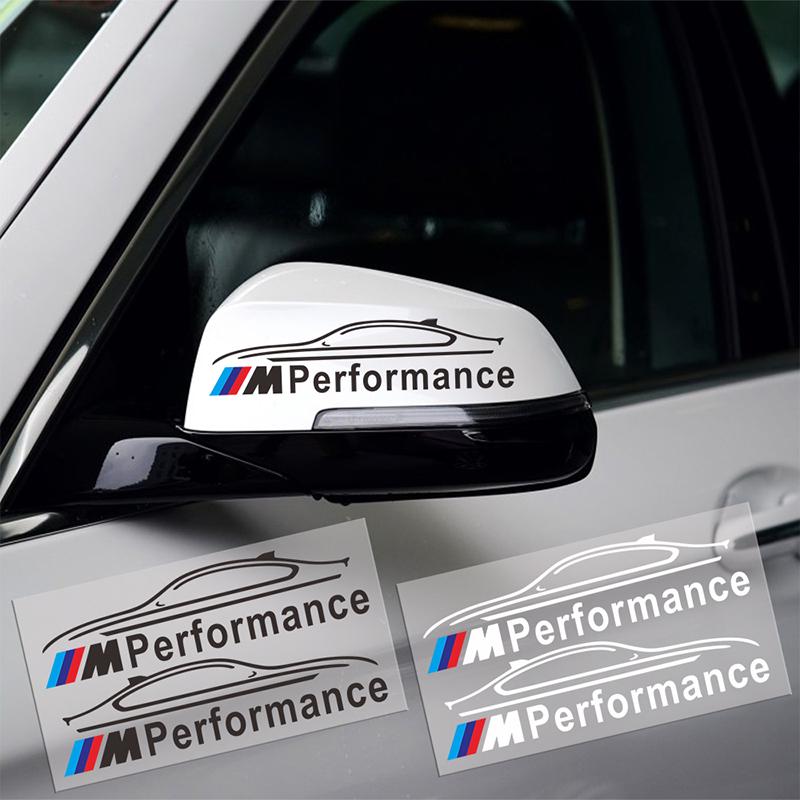 2Pcs Car Rearview Mirror Badge 3D Sticker &Decal Accessories For BMW M E34 E36 E60 E90 E46 E39 E70 F10 F20 F30 X5 X6 X1 M3 M5 M6 E71 F01 F02 F87