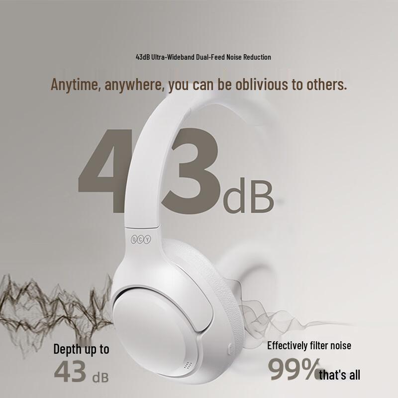 QCY H3 Active Noise Cancelling Over-Ear Bluetooth Headphones