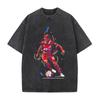 Trendiges Bedrucktes T-Shirt Herren Damen Kleidung Vintage Gewaschenes Oversize T-Shirt Sommer Kurzarm Baumwoll Tops