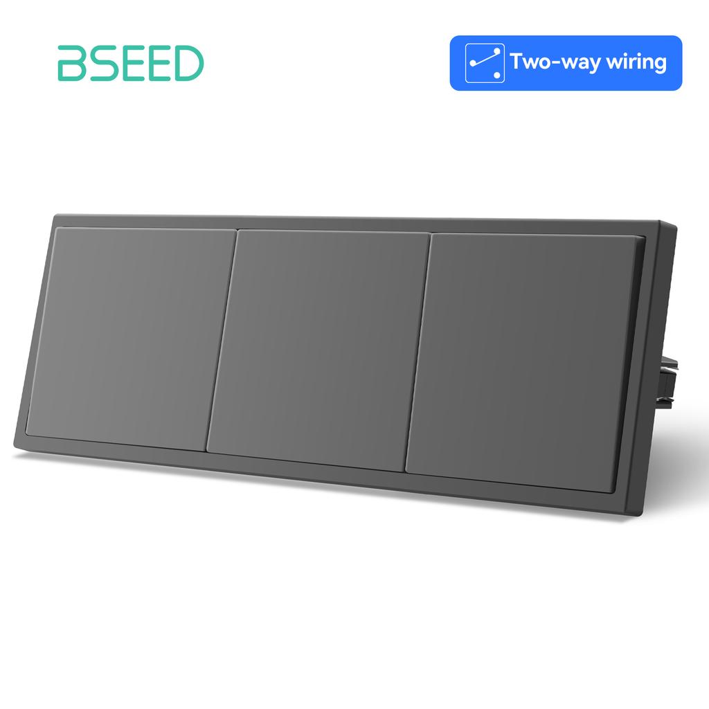 BSEED Interruptores de Luz de Botão Grande 1/2 Grupos 1/2 Vias Mais Tomadas de Parede Tipo-c USB Carregamento Rápido Estruturas de Plástico Padrão UE