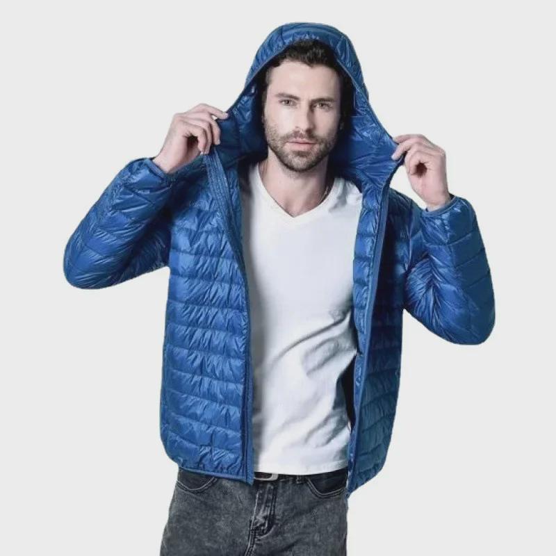 Men's Ultra-Thin Lightweight Cotton Hooded Jacket – Trendy Versatile Winter 2024 Style