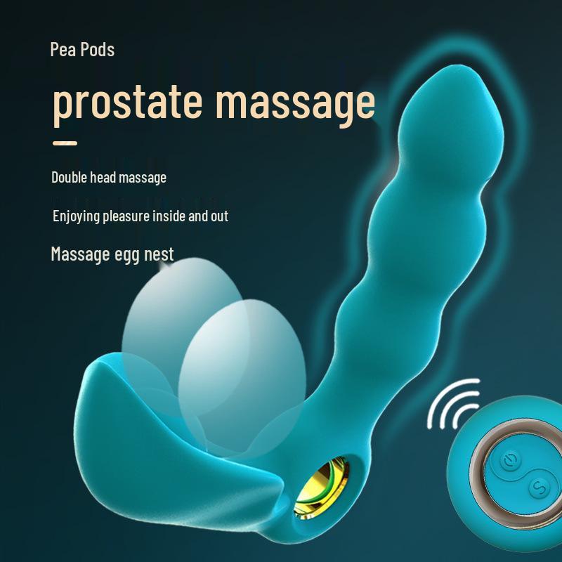 Masaj Vibrator cu Telecomandă pentru Prostata și Anal, Unisex, Model Păstaie de Mazăre