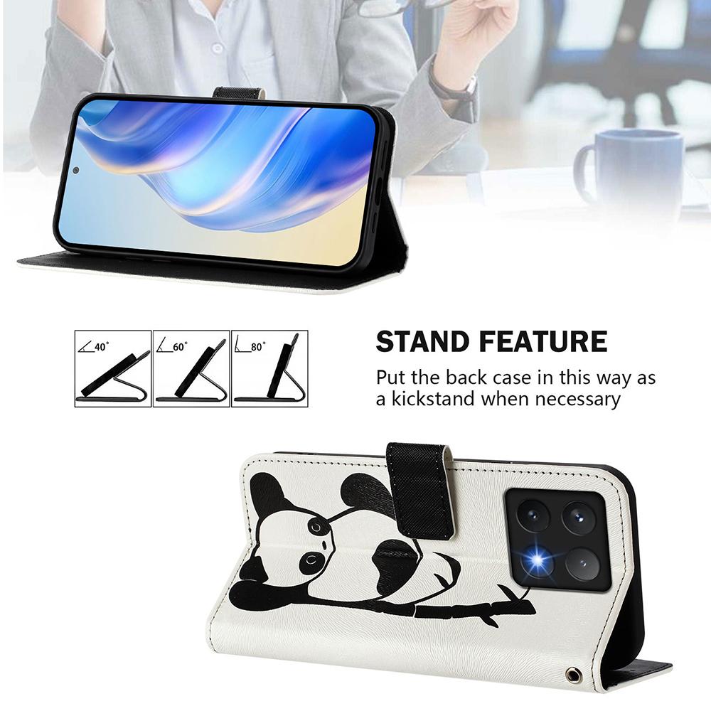 Coloured Drawing Wallet Case for Xiaomi 14T Redmi 14C 13C 12C 11A Redmi Note 14 13 Pro Plus Shockproof Stand Flip Phone Cover