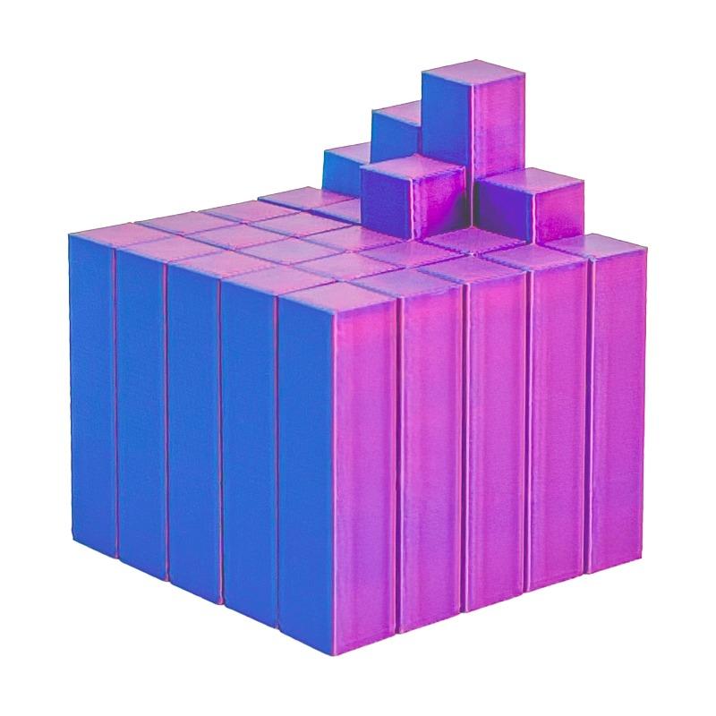 3D Printed Cube Fidget Toy Cube Stress Relief Cube Rotating Stress Relaxing Toy Desktop Decoration Decompression Toy Premium Quality