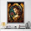 Disney Diamond Painting 5D DIY Belle Stained Glass Illustration Art Mosaic Embroidery Decoration Cross Stitch Gift
